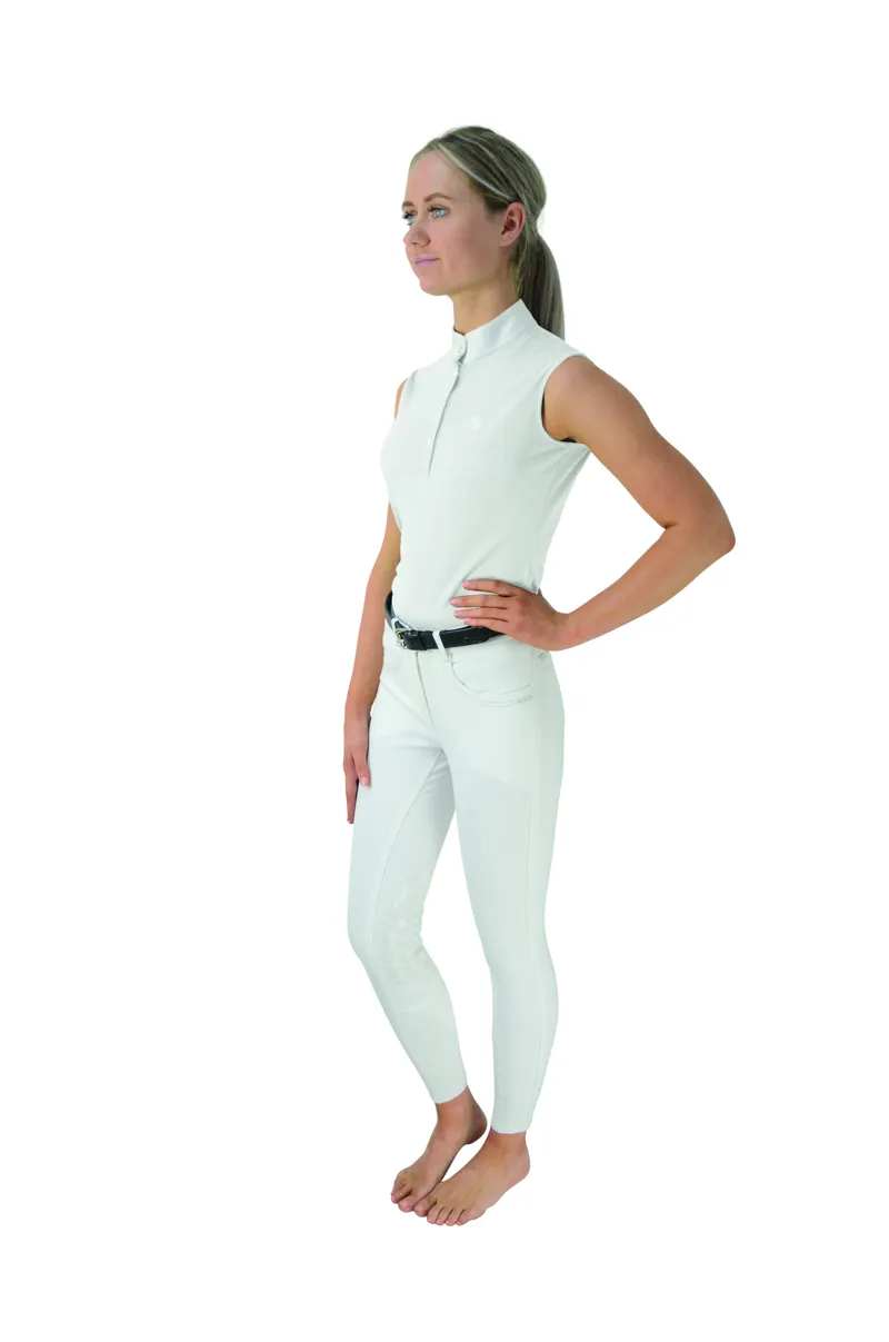 Hy Equestrian Sophia Sleeveless Show Shirt - White
